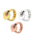 thumbnail image 2 of Titanium Steel Jewelry Diamond Heart Ring For Women Casual Plated Gold Rose Gold Finish Fashion Accessory Glow, 2 of 3