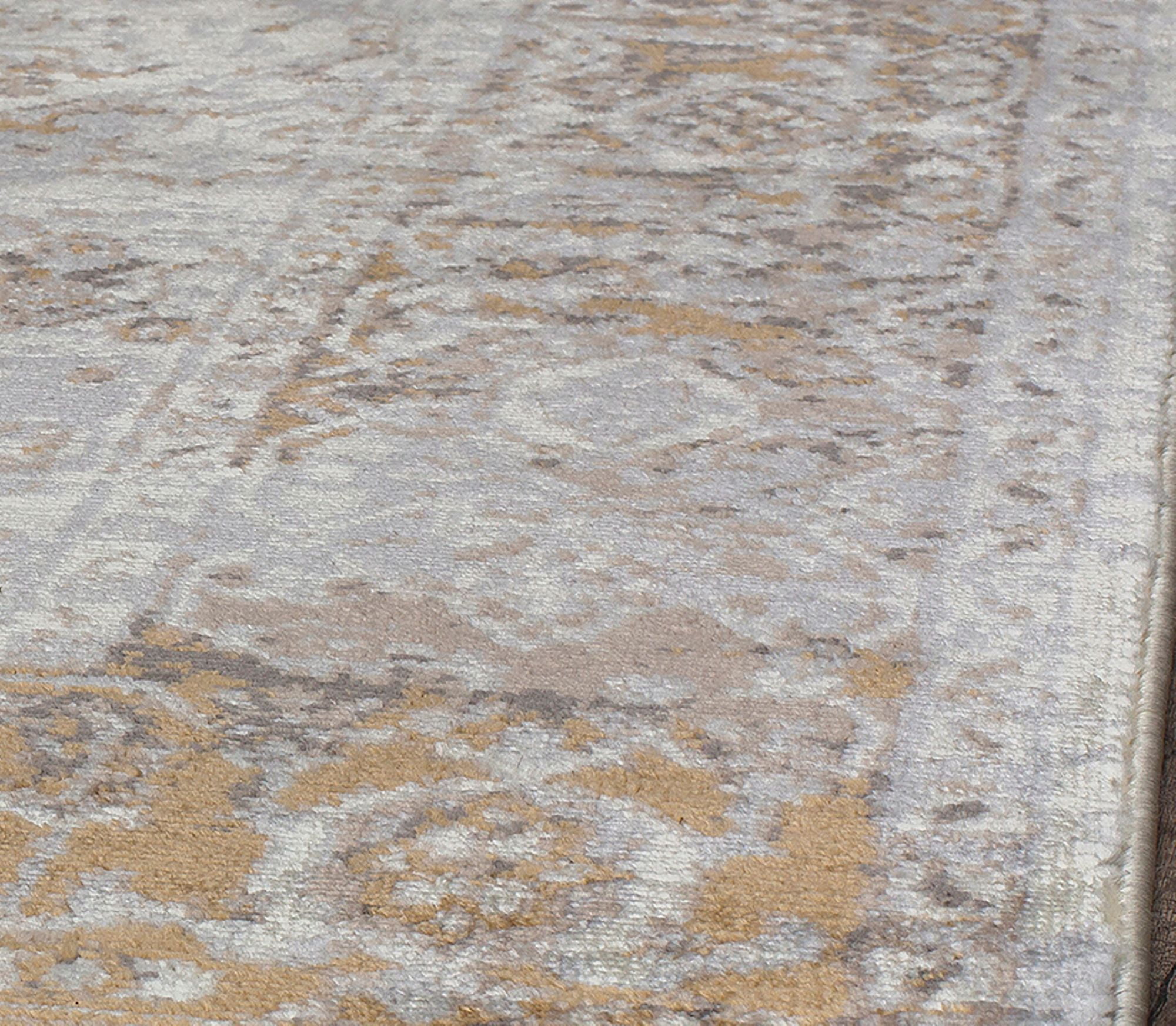 Rugs America Leopold LX60A Grey Charm Oriental Transitional Cream Area Rug, 9'x12'