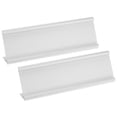 thumbnail image 1 of Unique Bargains 2x7inch Aluminium Nom Plaque Support, 2 Pcs L Type pour Bureau Signe Titulaire Ton Argent, 1 of 6