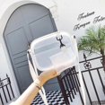 thumbnail image 2 of Women Fashion Shoulder Bag Transparent Jelly Bag Transparent Bag Crossbody Messenger Bag (White), 2 of 4