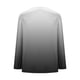 thumbnail image 4 of Mujeres de Manga Larga Tops Casual de Moda Gradiente Impresión Cuello Redondo Plegado Tamaño Superior para Uso Diario Y de Fiesta, 4 of 6
