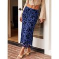 thumbnail image 5 of LMLYSoH Women's Long Floral Skirts Fashionable High Waisted Bodycon Going Out Fish Tail Mesh Skirt, 5 of 9