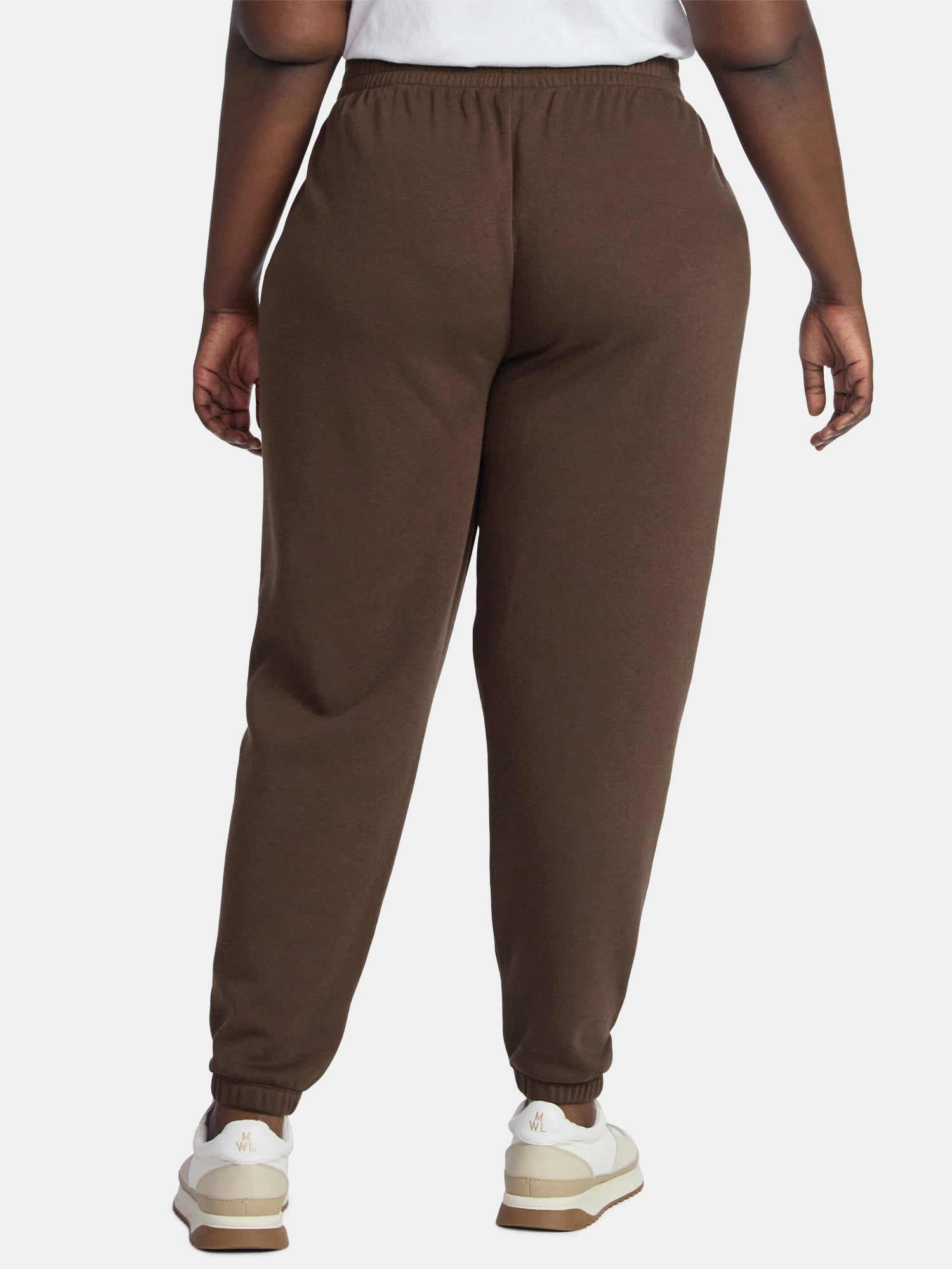 Terra & Sky Women's Plus Fleece Jogger Sweatpants, Size 0X-5X