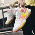 thumbnail image 5 of Bolognifi Men's Basketball Shoes Comfortable Fashion Athletic Sneakers Breathable Non Slip Lace up Shoe - ORANGE_6.5, 5 of 6