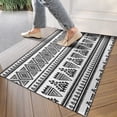 thumbnail image 4 of Black Geometric Triangle Diamond Pattern Door Rugs,Washable Non Slip Door Mats Indoor,Decorative Door Mats,Entry Mat Indoor for Entrance,Bedroom,Kitchen,Bathroom,17"x30", 4 of 6