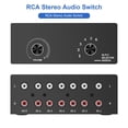 thumbnail image 2 of Amplificador de audio,Amplificador de audio RCA Receptor de sonido 20Hz-20KHz,Selector divisor de amplificador de potencia de escritorio 6 en 1 salida,Perilla de interruptor de 6 canales de, 2 of 3