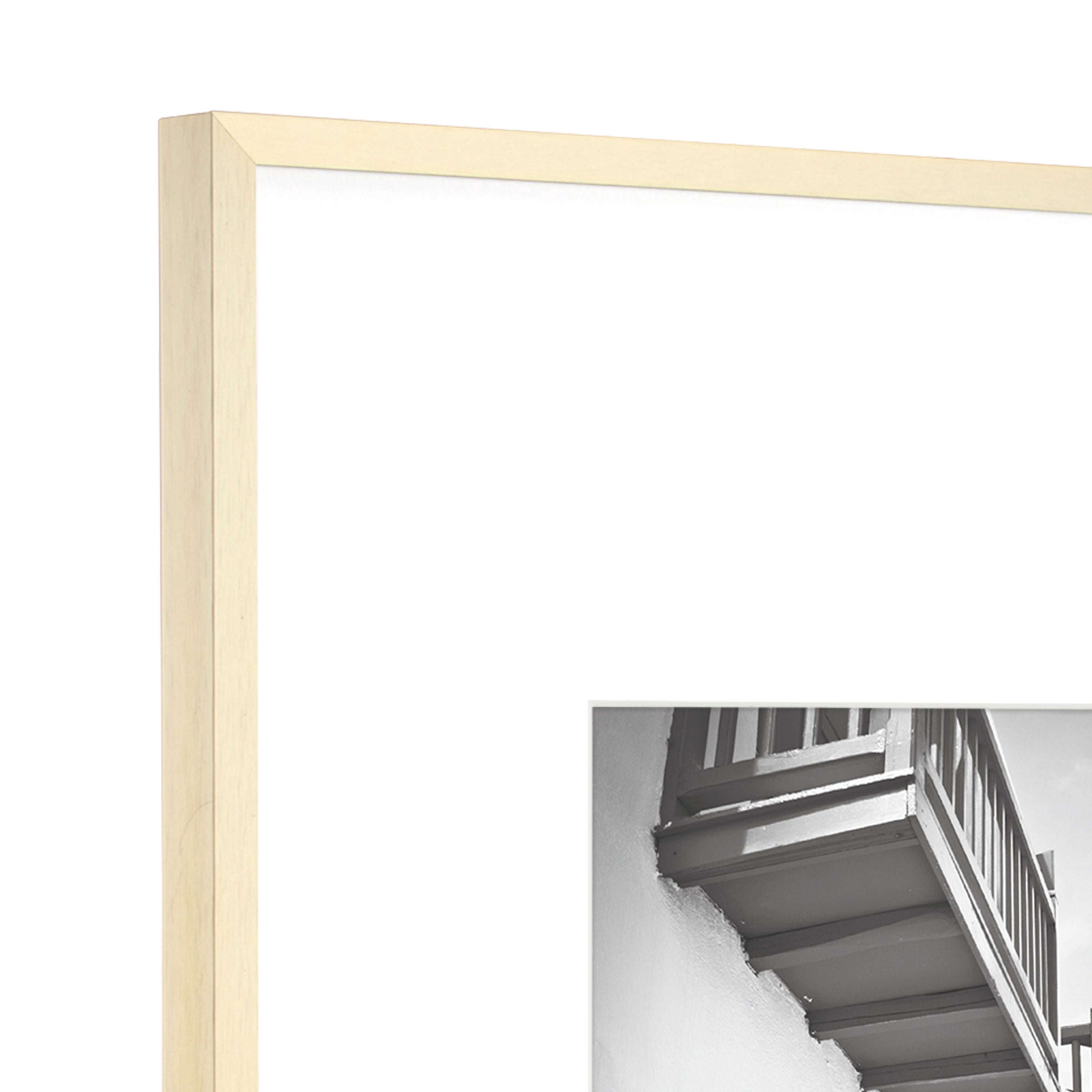 Better Homes & Gardens 14x18 Matted to 8x10 Metal Gallery Wall Picture Frame, Gold, Non Glare