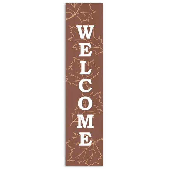 Creative Products Weclome Warm Leaves 10.5 x 47 Porch Leaner