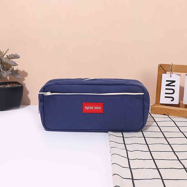 Puntoco-estuche de lápices de gran capacidad, estuche de almacenamiento de papelería para estudiantes de Color, bolsa de papelería de tela Oxford para estudiantes