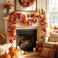 thumbnail image 4 of CuiLiyq Artificial Maple Leaf Fall Garland, Fireplace Hanging Arrangement, Thanksgiving Farmhouse Entryway Decor, Autumn Living Room Wall Drape, 4 of 7