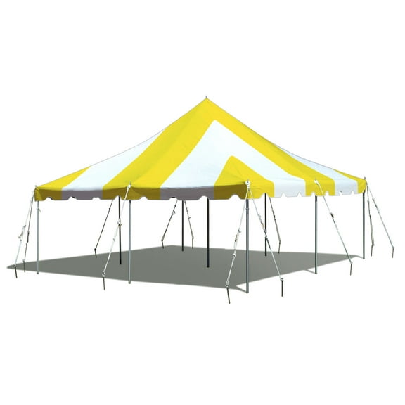 TentandTable Premium Outdoor Event Party Canopy Pole Tent, Yellow, 20 ft x 20 ft