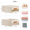 thumbnail image 2 of Organizadores de armario DIMM, cubos de almacenamiento extraíbles, paquete de 4, color beige, 2 of 9
