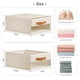 thumbnail image 2 of Organizadores de armario DIMM, cubos de almacenamiento extraíbles, paquete de 4, color beige, 2 of 9