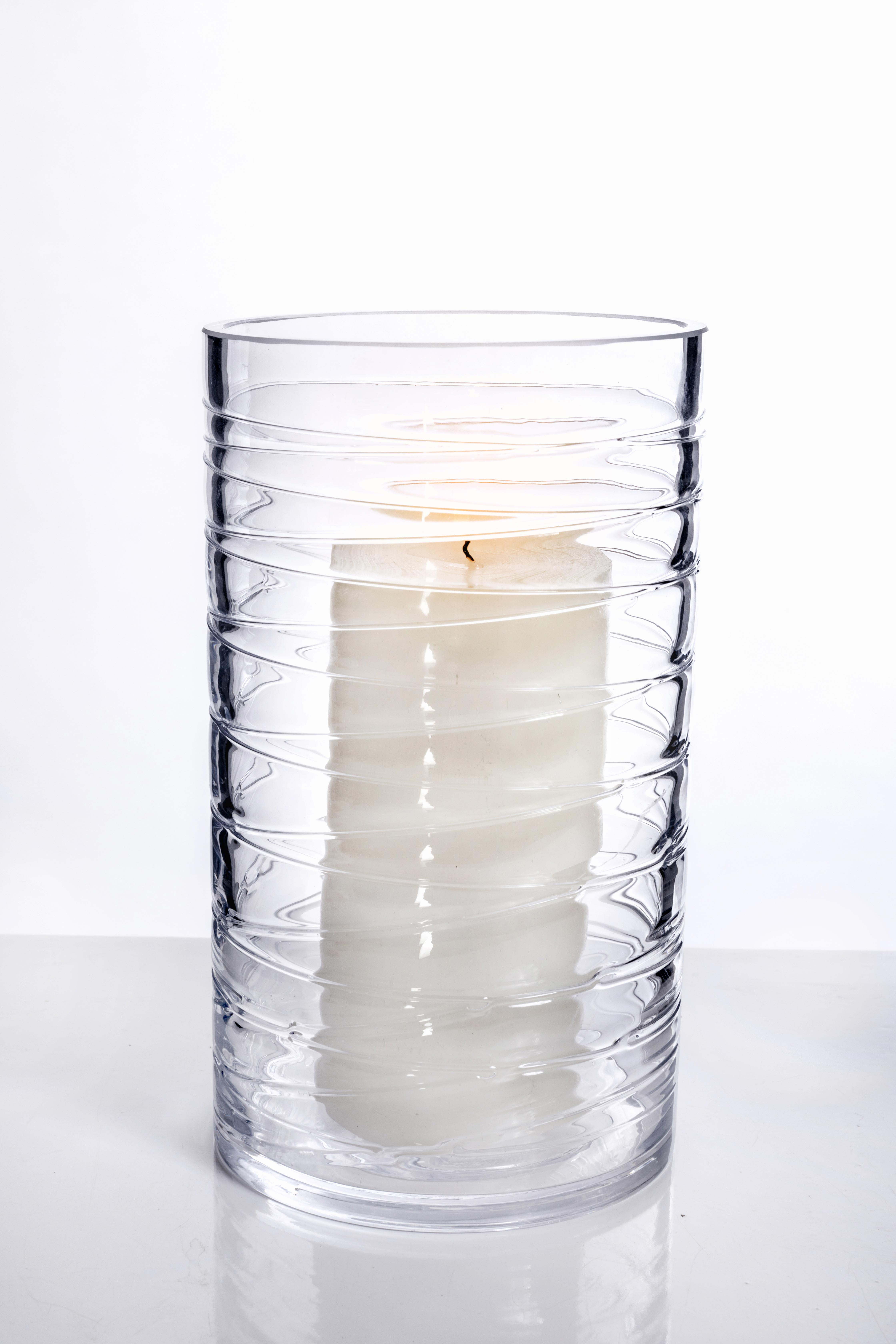 Better Homes & Gardens Large Spun High Clear Glass Hurricane Pillar Candle Holder