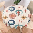 thumbnail image 2 of Odenmar Daisy Floral Round Tablecloth 60 Inch, Farmhouse Waterproof Table Cover, Rustic Flower Design for Dining Table, Kitchen, Party Indoor Outdoor, 2 of 6