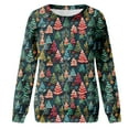 thumbnail image 6 of Amidoa Plus Size Womens Sweatshirt Boat Neck Green Ugly Christmas Sweatshirts Graphic Shirts Women's Shirts L, 6 of 7