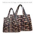 thumbnail image 3 of Wrapables Large & Small Foldable Tote Nylon Reusable Grocery Bags, Set of 2, Monkey Business, 3 of 5