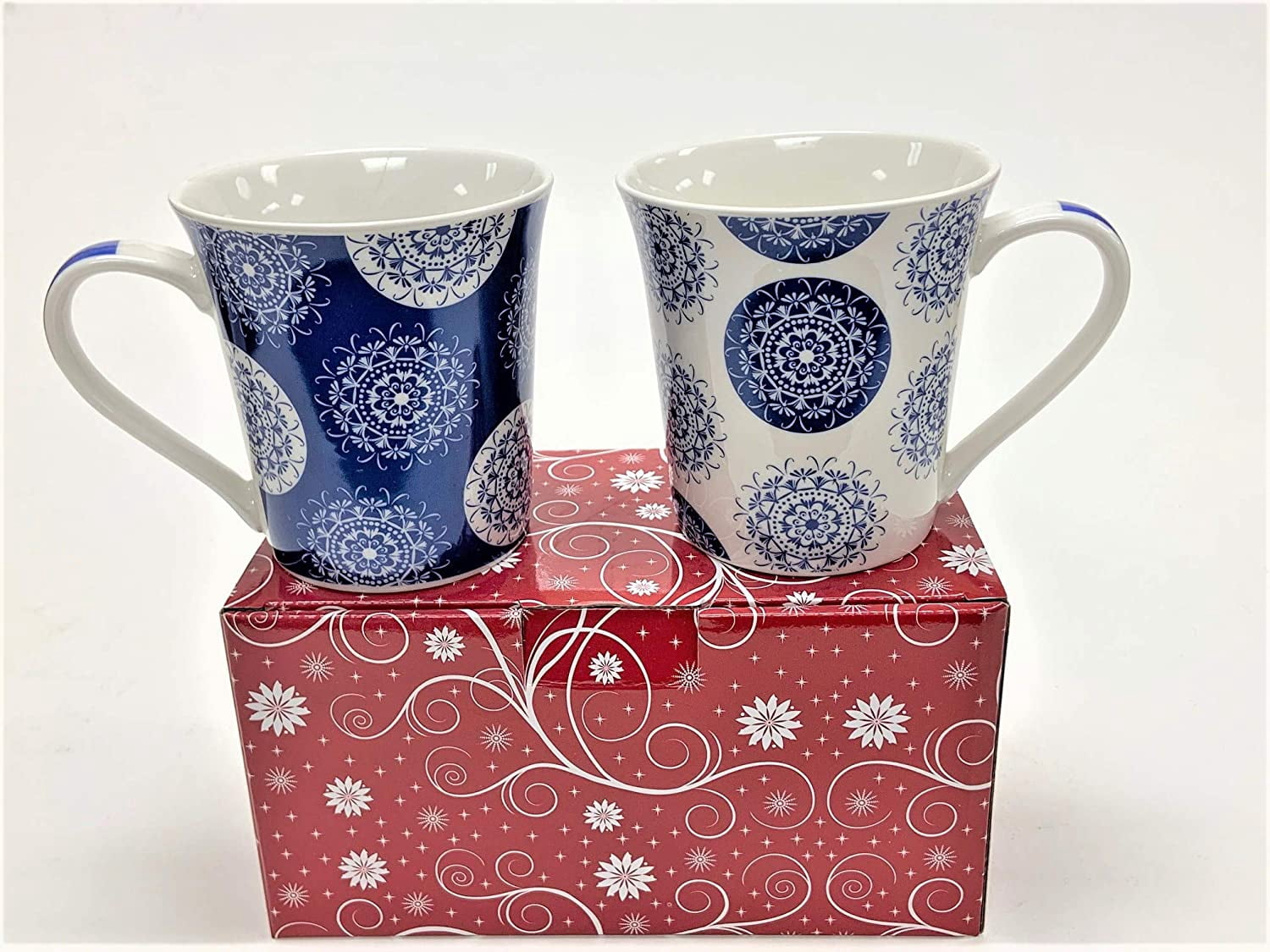 Hampstead Collection Porcelain 12 Oz Coffee or Tea Mug Set