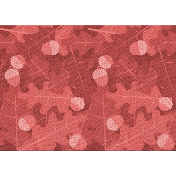 Ahgly Company Indoor Rectangle Patterned Ferrari Red Area Rugs, 6' x 9'