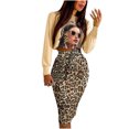 thumbnail image 1 of Conjunto de dos piezas de falda y tops de manga larga con cuello redondo y estampado de mujer Conjunto de mujer Wmkox8yi  FGJ261, 1 of 9