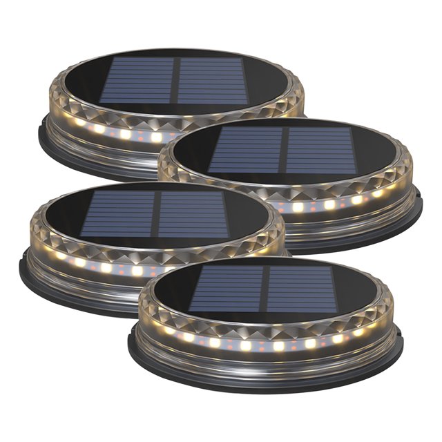 4PCS Luces solares de tierra Luces solares impermeables para jardín Encendido / apagado automático Genérico Luces led