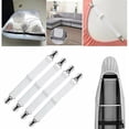 thumbnail image 5 of Set of 12 Elastic Sheet Tensioners - Adjustable Elastic Mattress Clips for Bed Sheets and Fitted Sheets with Fixing Straps (White), 5 of 5