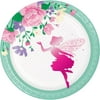 Creative Converting Floral Fairy Sparkle Dessert Plates, 8 ct
