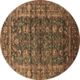 thumbnail image 1 of Ahgly Company Indoor Round Oriental Brown Industrial Area Rugs, 8' Round, 1 of 4