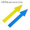 thumbnail image 3 of Unique Bargains Directional Arrow Sticker Self Adhesive Floor Decal Wall Sign Blue/Yellow 20 Pack, 3 of 6