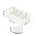 thumbnail image 3 of Plastic Divided Storage Basket, Removable Insert Organizer Bin for Bathroom Office, White, 10.87 x 6.14 x 2.95 inch, 3 of 6