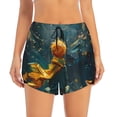 thumbnail image 2 of Rocae Whimsical Starry Night Scene for Women's Athletic Shorts Workout Hiking Shorts Athletic Shorts for Running, Yoga, Gym, Sports-Large, 2 of 7