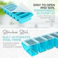 thumbnail image 2 of 1/2 Cup Silicone Freezer Tray With Lid - Silicone Freezer Molds 2-Pack For meal prep & freezing of various sauces and other dishes, makes 12 perfect 1/2 cup portions cubes,oven and dishwasher safe, 2 of 2