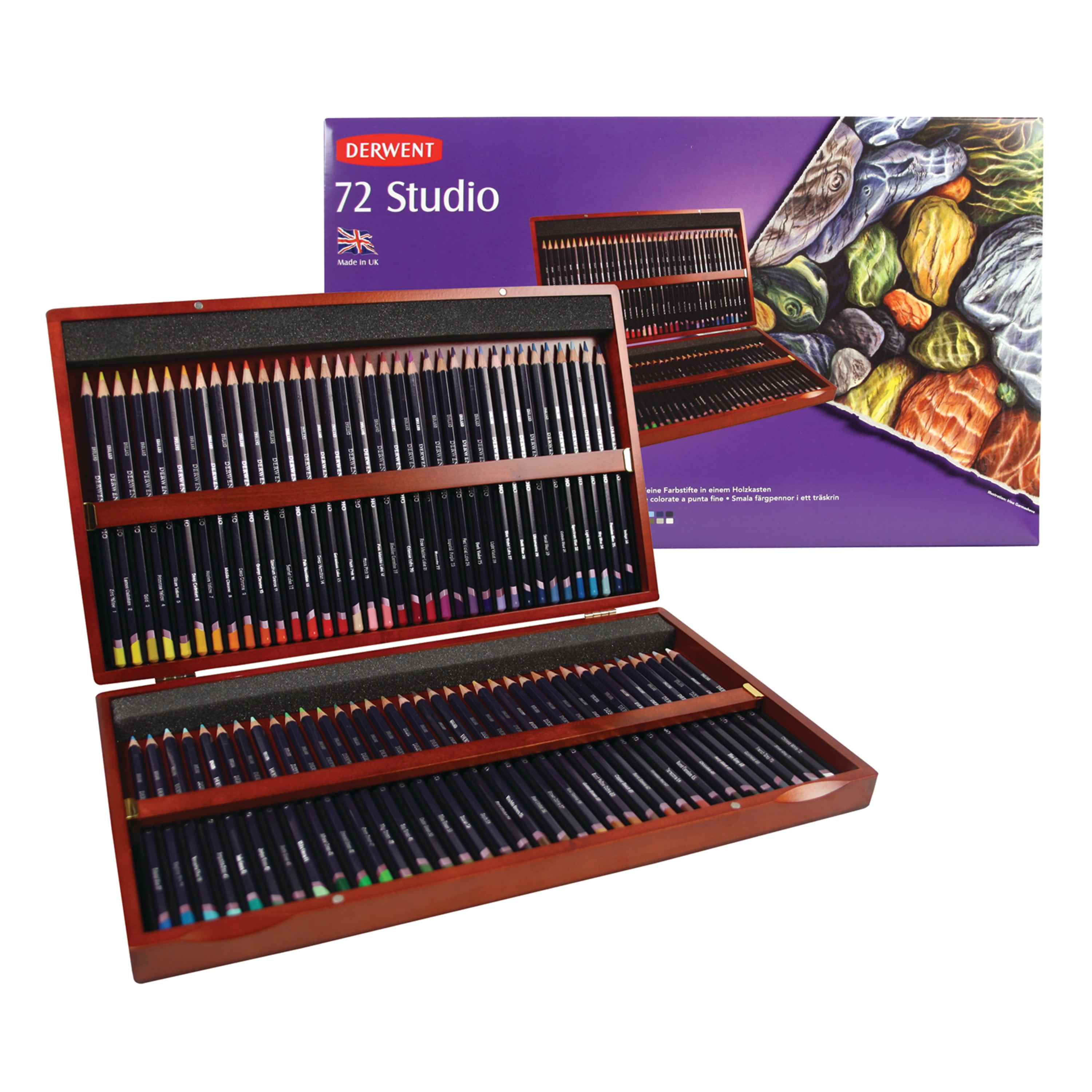 Derwent Studio Colored Pencil 72Color Wood Box Set