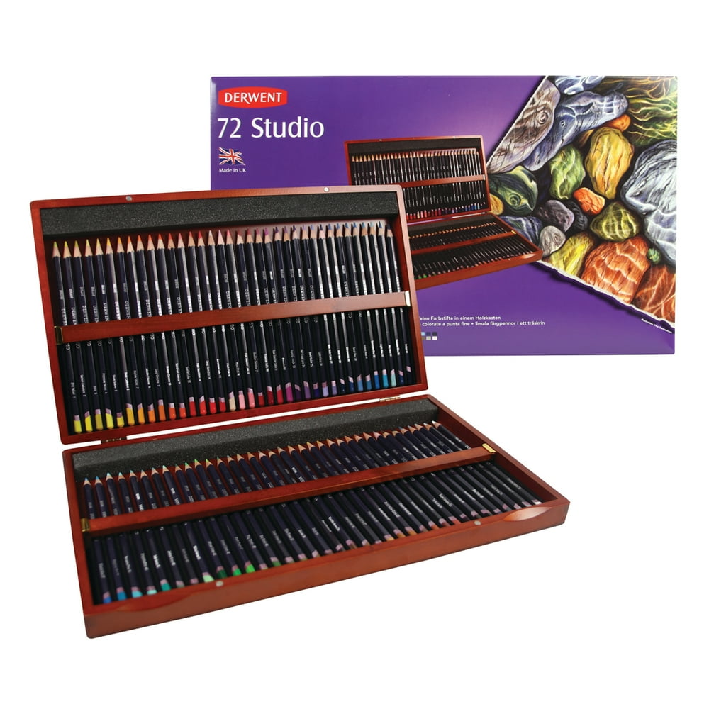 Derwent Studio Colored Pencil 72Color Wood Box Set