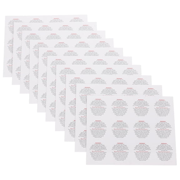 LOLIPPYY 10 Sheets Candle Labels Sticker Coated Paper Adhesive For Craft Enthusiasts And Candle Jars