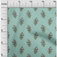 thumbnail image 2 of oneOone Cotton Poplin Dusty Teal Green Fabric Asian Ajrakh Floral Fabric For Sewing Printed Craft Fabric By The Yard 42 Inch Wide, 2 of 4