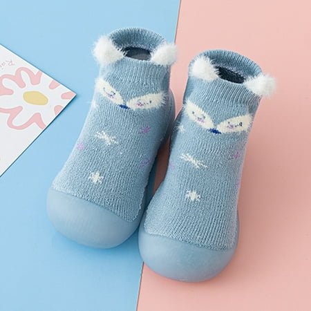 

Infant Slipper Socks Anti Slip Toddler Walking Shoes Soft Sole Sneakers Cotton Socks Shoes Indoor Floor Moccasins for Girls 6-12 Months