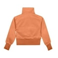 thumbnail image 5 of Dezsed Middle Big Girls Sweatshirt Half Zip Solid Crew Neck Sweatshirt Long Sleeve Pullover Crop Kids Fleece Sweatshirts 13-14 Years Orange, 5 of 9