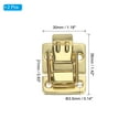 thumbnail image 2 of Uxcell Toggle Latches Catch Chest, Suitcase Boxes Buckles Trunk Lock Hasp,Gold 2 Pcs, 2 of 5
