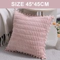 thumbnail image 4 of 2 paquetes de fundas de almohada decorativas de 18.0 x 18.0 in para sofá, cama, sala de estar, decoración del hogar estilo bohemio, pana suave, 4 of 5
