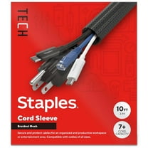 Staples TECH 10' Cord Sleeve Black (ST62391)