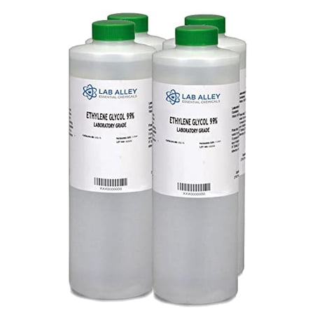 Ethylene Glycol Lab Grade, 4 x 1 Liter Case