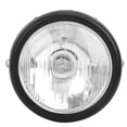 thumbnail image 2 of Faro Delantero De Motocicleta, Carcasa De Aleación Negra Retro, Color Blanco, 2 of 8