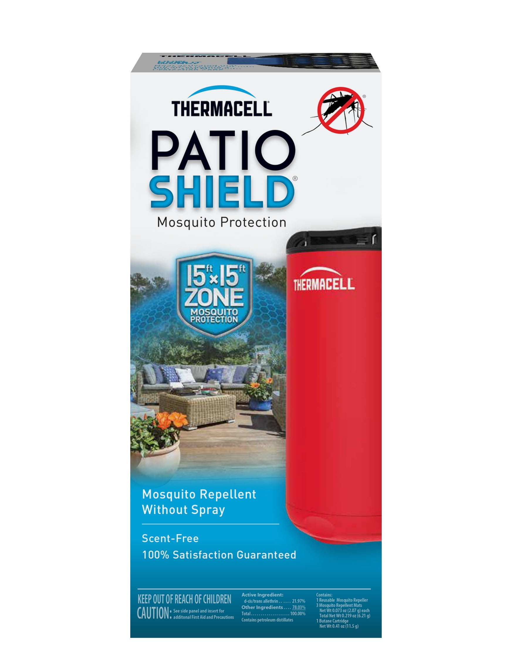 Thermacell Patio Shield Mosquito Repeller, Red