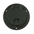 thumbnail image 2 of RV Designer B113, Round Electrical Cable Hatch, Deluxe, Replaceable Lid, 5.2 inch Diameter, Black, 2 of 2