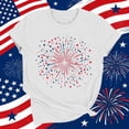 thumbnail image 4 of Zynoxe Womens T Shirts Independence Day Patriotic Short Sleeve Graphic Tees Casual Round Neck Going Out Summer Tops Tee (#01 White,L), 4 of 7