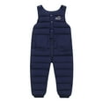 thumbnail image 6 of JSGEK Baby Winter Overalls Warm Thick Cotton Padded Jumpsuit Toddler Boys Girls Snow Bib Pants Clothes Outerwear Navy 120cm, 6 of 6