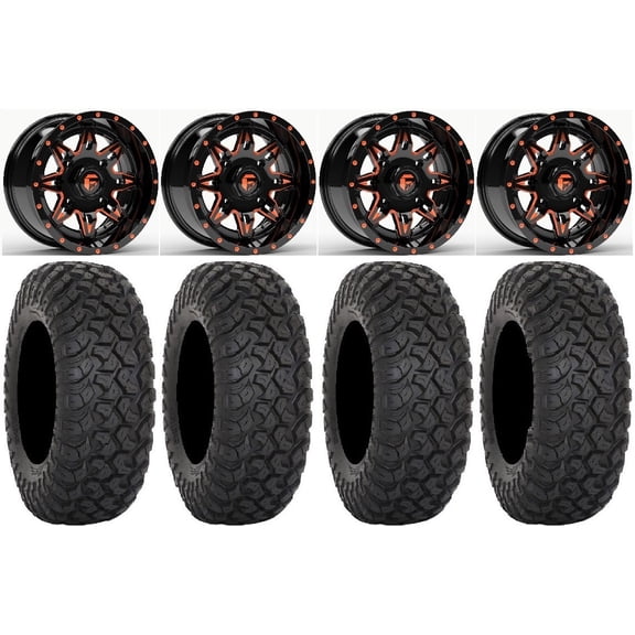 Fuel Lethal Orange 15" Wheels 35" RT320 Tires Polaris RZR XP 1000 / PRO XP / Ranger XP 900/1000