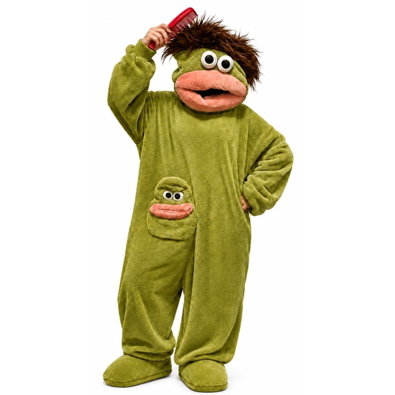 Snuggle Goof Onesie, Big Mouth Monster Onesie, Cozy Home Loungewear Monster Pajamas with Comb