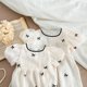thumbnail image 5 of Vestido de princesa de tul con lazo bordado para niña, mono bonito con mangas abullonadas para bebé, trajes elegantes para hermanas, ropa para niños, 5 of 6
